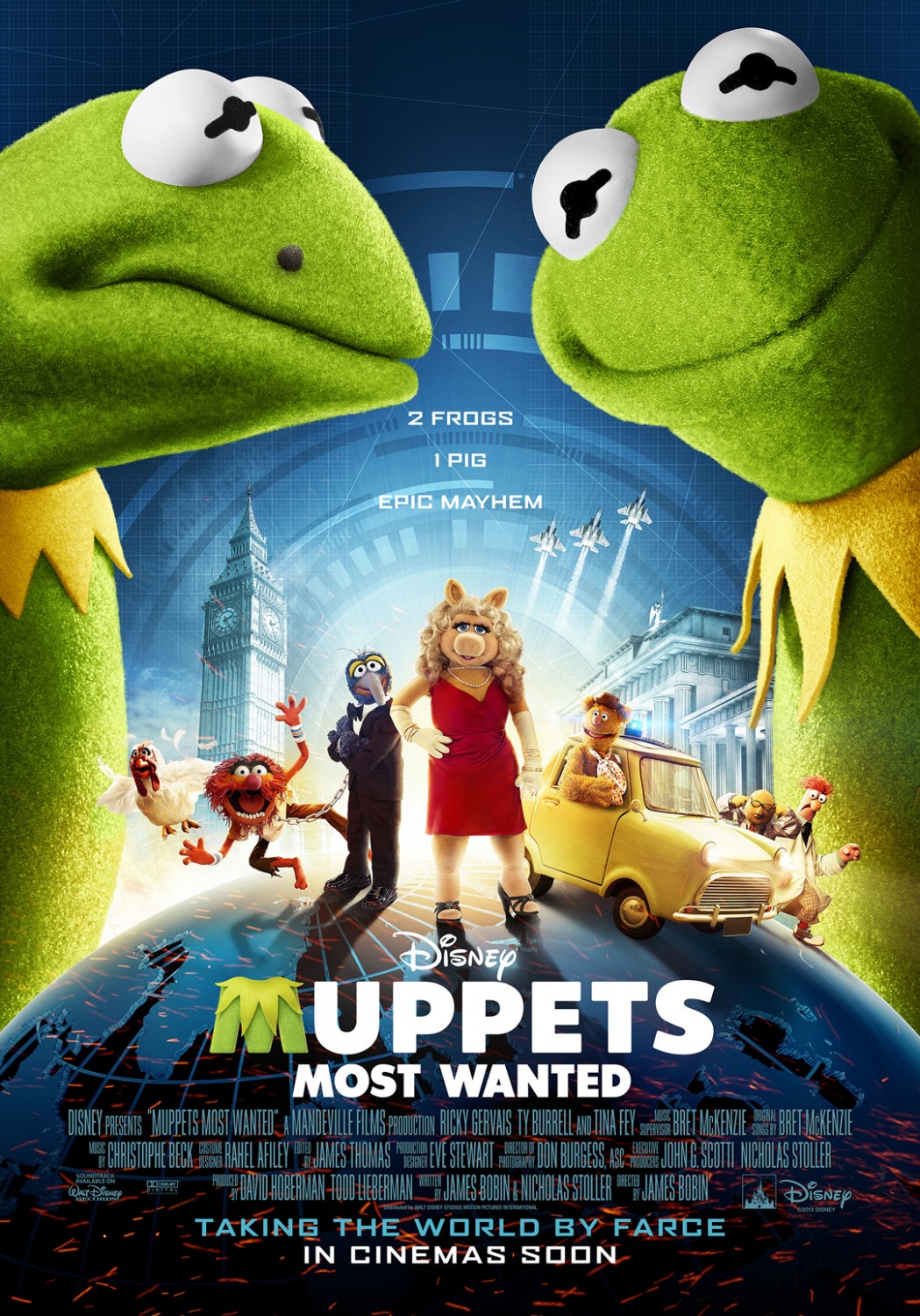 смотреть онлайн бесплатно в хорошем качестве Маппеты 2 / Muppets Most Wanted (2014) HDRip